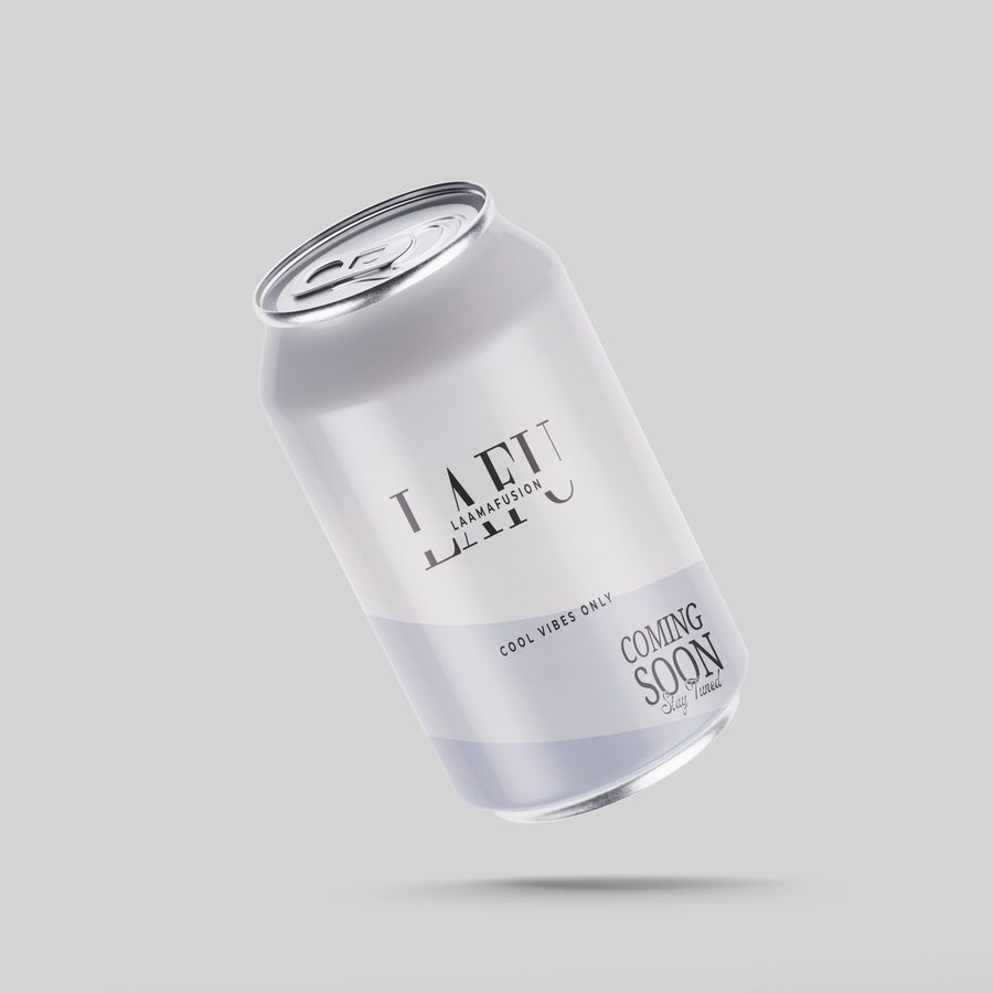 Product mockup on a can
