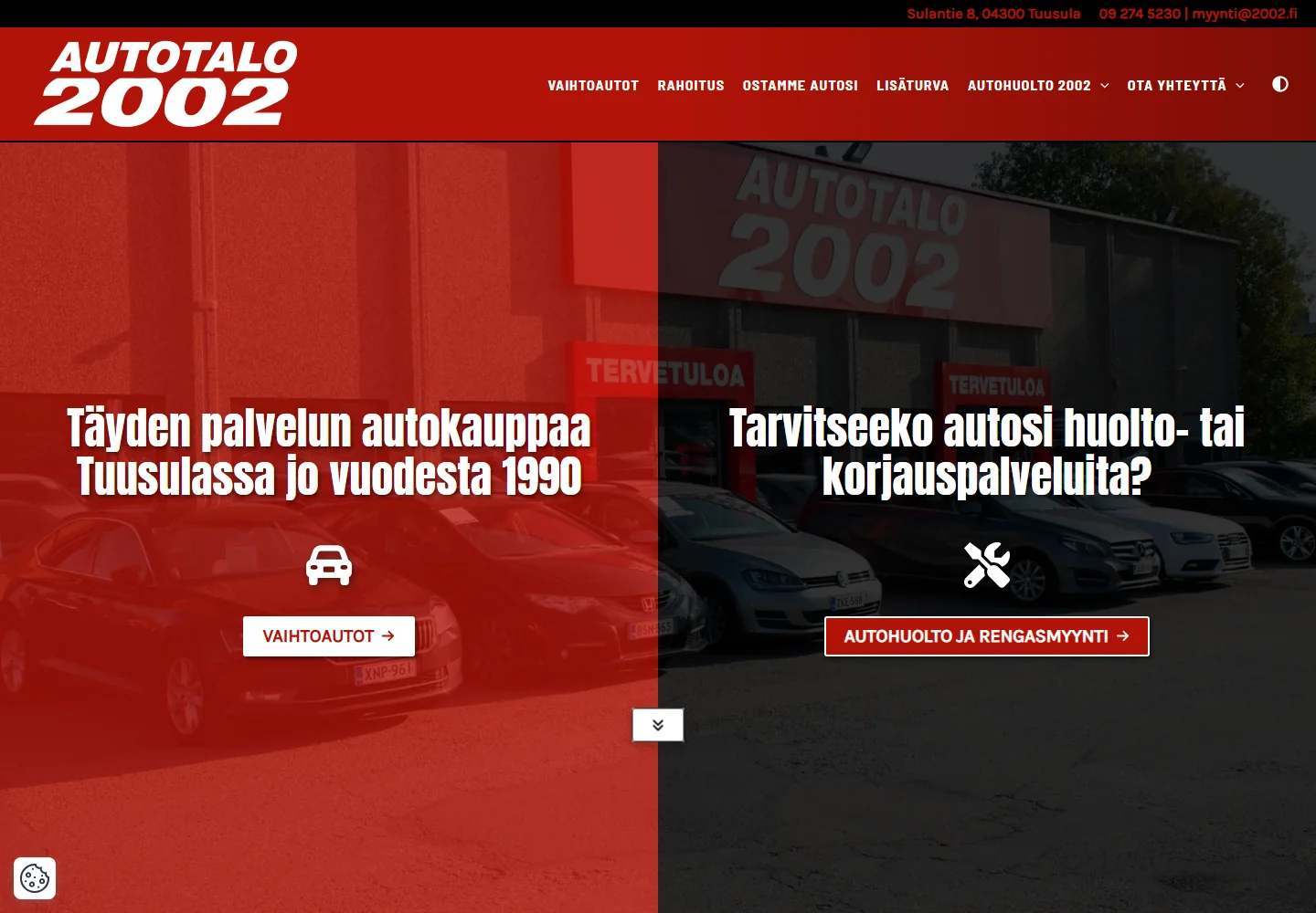 Autotalo 2002 homepage