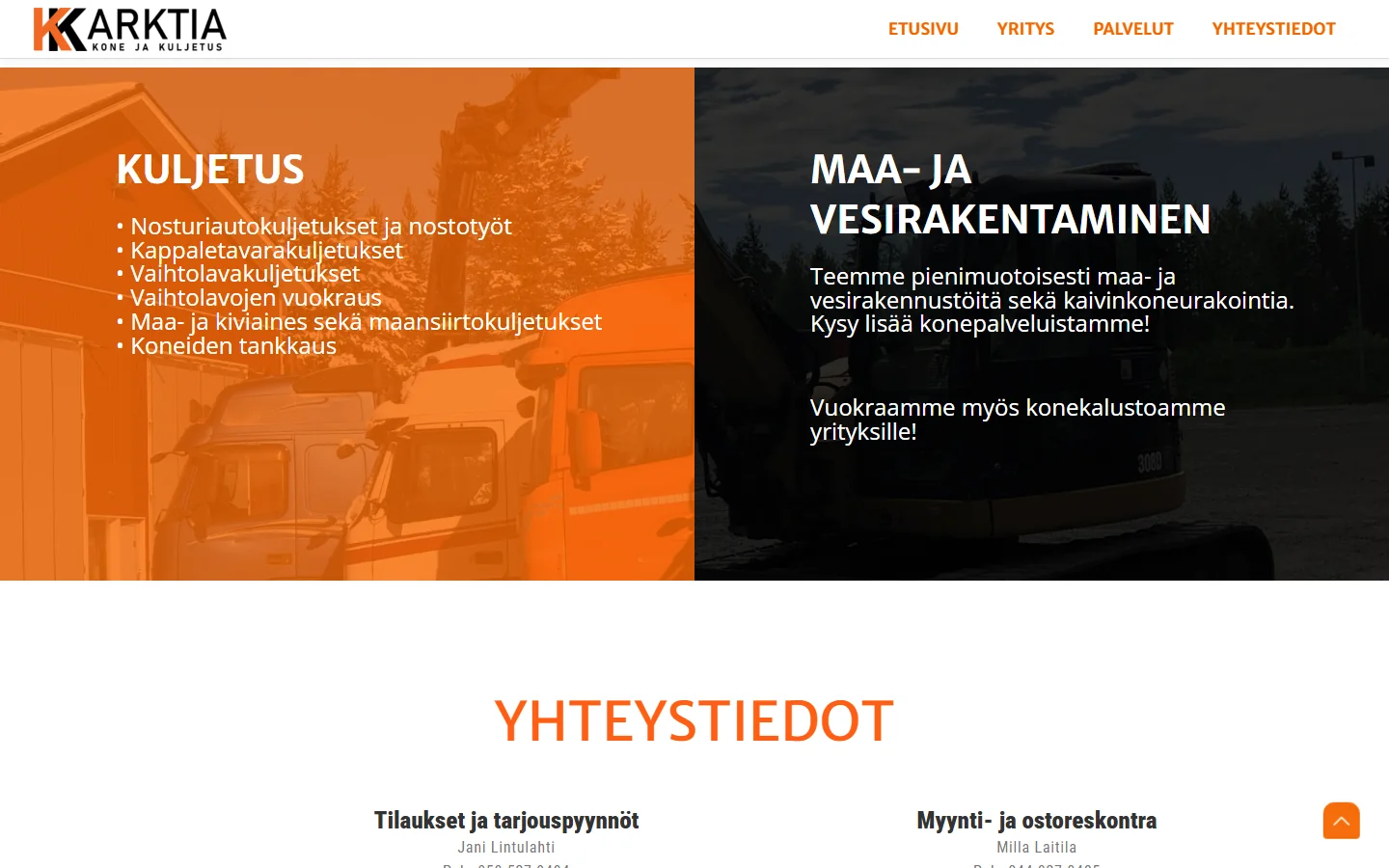KK Arktia: services