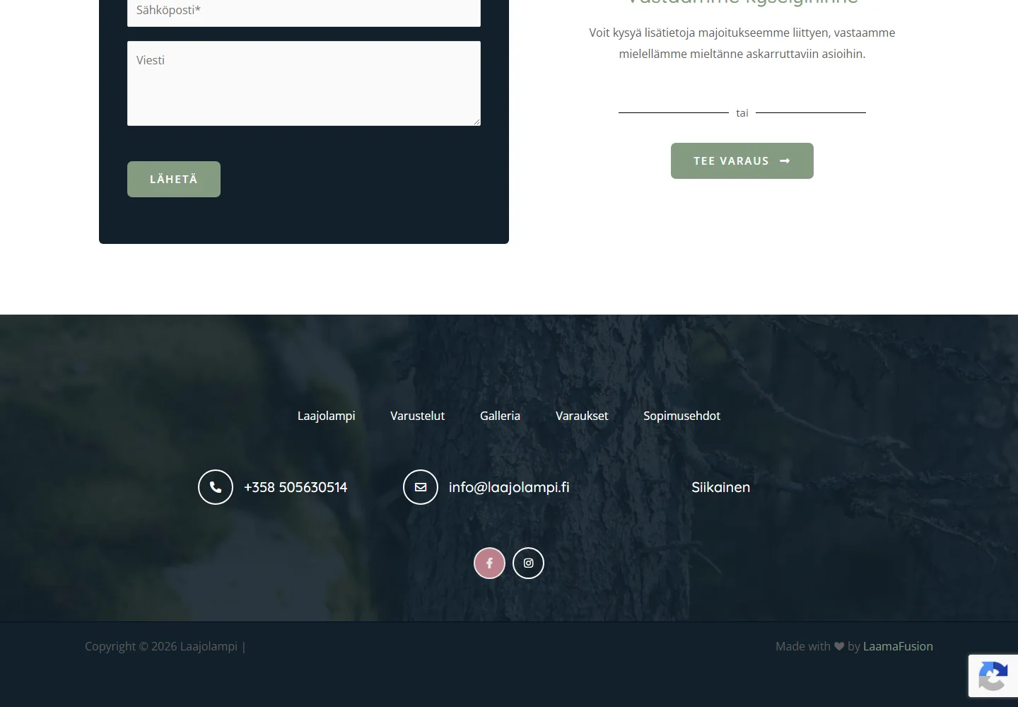 Laajolampi homepage