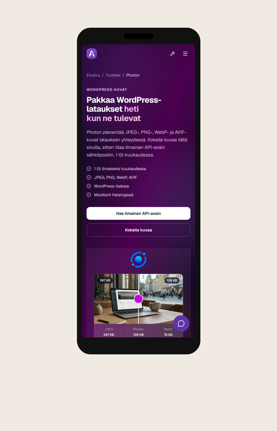 Photon on a phone